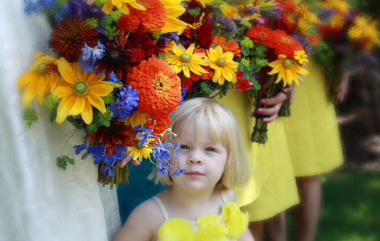 Flower Girl with Bouquets